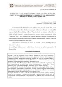 DOI: [removed]4cih.pphuem.748  OS XOKLENG E A COLONIZAÇÃO DO VALE DO ITAJAÍ: ANÁLISE DE UMA