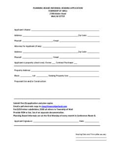 Microsoft Word - Planning Board Informal App