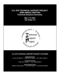 U.S. EPA Technical Support Project Semi-Annual Meeting: Technical Sessions Summary (May 2001)