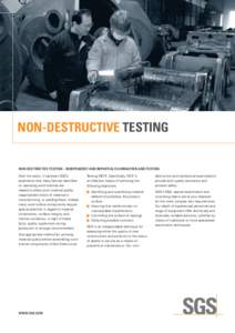 Non Destructive Testing of wind turbines by SGS