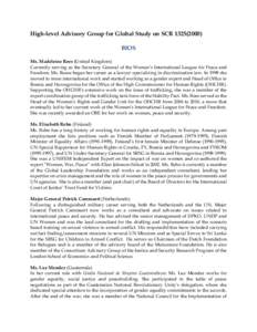 Peacebuilding / Equality Now / UN Women / Human rights / Lesley Abdela / UN Action Against Sexual Violence in Conflict / United Nations / United Nations Security Council Resolution / Leymah Gbowee