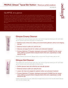 ®  PROFILE: Glimpse Topical Skin Nutrition ­– Reveal your perfect complexion