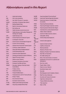 Abbreviations used in this Report AI –  Authorized institution