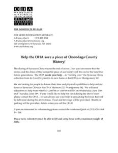 Microsoft Word - Call for Volunteers for Syracuse China[removed]doc