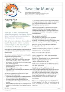 Fact sheet 7 Native fish.indd