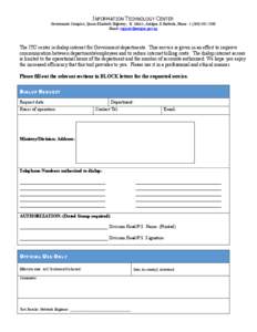 INFORMATION TECHNOLOGY CENTER Government Complex, Queen Elizabeth Highway, St. John’s, Antigua & Barbuda, Phone: [removed]Email: [removed] The ITC center is dialup internet for Government departmen