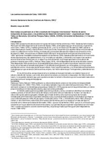 Las cuentas nacionales de Cuba, Antonio Santamaría García (Instituto de Historia, CSIC)1 Madrid, mayo de 2005 Este trabajo se publicará en el libro resultado del Congreso Internacional 