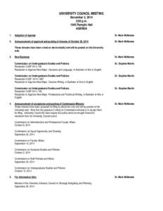 Microsoft Word - Ucouncil Agenda November