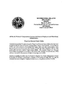 INFORMATIONAL BULLETIN DFS[removed]ISSUED March 11, 2011 Florida Department of Financial Services Jeff Atwater