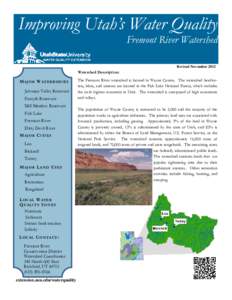 Improving Utah’s Water Quality Fremont River Watershed Revised November 2012 Watershed Description: