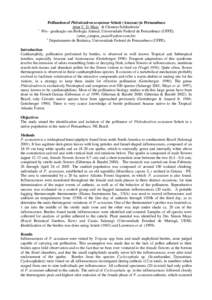 Pollination / Plant morphology / Epiphytes / Symbiosis / Philodendron / Araceae / Spadix / Flower / Pollinator / Plant reproduction / Botany / Biology