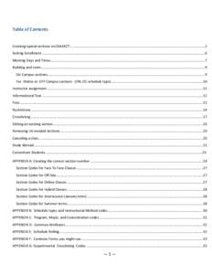 Table of Contents Creating typical sections via SSASECT: ............................................................................................................................................ 2 Setting Enrollment .