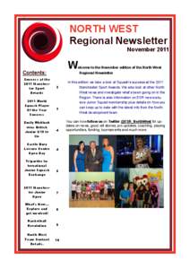 1  NORTH WEST Regional Newsletter November 2011