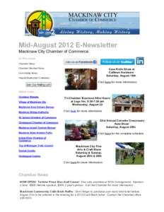 Mid-August 2012 Mackinaw City C of C Newsletter