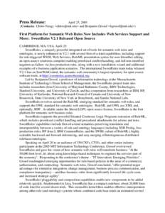 Microsoft Word - press-release-SweetRules2.1-full-2pager-v9.doc