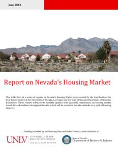 Report on Nevada’s Housing Market