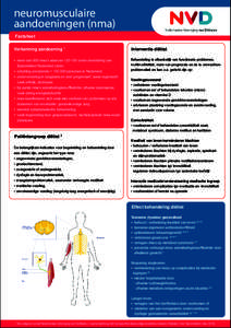 neuromusculaire aandoeningen (nma) Factsheet Verkenning aandoening 1  Interventie diëtist