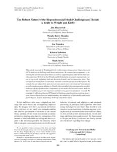 Personality and Social Psychology Review 2003, Vol. 7, No. 3, 234–243 Copyright © 2003 by Lawrence Erlbaum Associates, Inc.