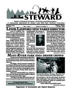 A Publication Sponsored by Jordan Lake SRA Park Advisory Committee Michael F. Easley Governor April