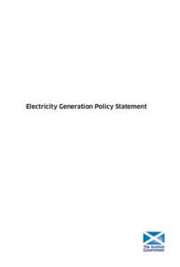 Electricity Generation Policy Statement