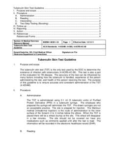 Tuberculin Skin Test Guideline ....................................................................................... 1 I. Purpose and scope ..............................................................................