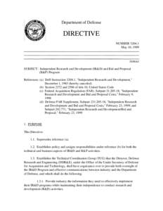 Military science / Military organization / Under Secretary of Defense for Acquisition /  Technology and Logistics / Defense Technical Information Center / Government procurement in the United States / Office of the Secretary of Defense / Federal Acquisition Regulation / Defense Intelligence Agency / Assistant Secretary of Defense for Research and Engineering / United States Department of Defense / Government / Military acquisition