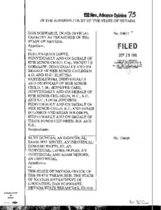 132 Nev., Advance Opinion 73 IN THE SUPREME COURT OF THE STATE OF NEVADA DAN SCHWARTZ, IN HIS OFFICIAL CAPACITY AS TREASURER OF THE STATE OF NEVADA, Appellant,