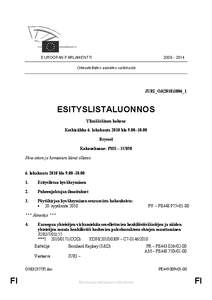 [removed]EUROOPAN PARLAMENTTI Oikeudellisten asioiden valiokunta  JURI_OJ(2010)1006_1