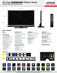 55” Class 			  ® UltraThin LED LCD Flat Panel HDTV