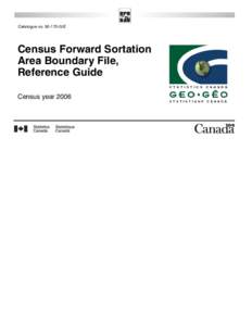 Census Forward Sortation Area Boundary File, Reference Guide