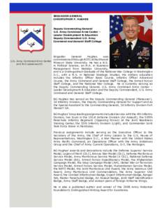 BRIGADIER GENERAL CHRISTOPHER P. HUGHES Deputy Commanding General U.S. Army Combined Arms Center – Leader Development & Education