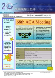 ACA Newsfile Vol 17, No. 1 -January[removed]issue no. 193)