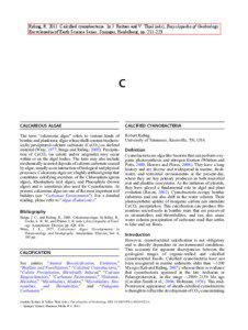 Cyanobacteria / Paleontology / Living fossils / Trace fossils / Cambrian / Stromatolite / Reef / Girvanella / Thrombolite / Biology / Geologic time scale / Historical geology