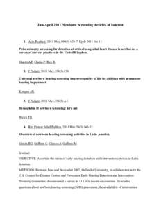 Hemoglobins / Pediatrics / Epidemiology / Newborn screening / Thalassemia / Phenylketonuria / Auditory neuropathy / Urea cycle disorder / Alpha-thalassemia / Health / Medicine / Genetic genealogy