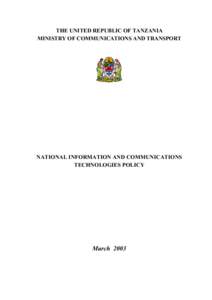 Computing / Information and communications technology / National Telecommunications and Information Administration / Ministry of Communications and Information Technology / United Nations Information and Communication Technologies Task Force / Technology / Information technology / Communication