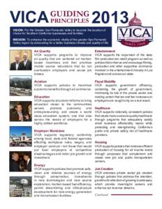 VICA  GUIDING PRINCIPLES  2013