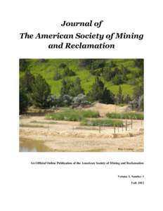 Journal of The American Society of Mining and Reclamation Photo: S. Jennings