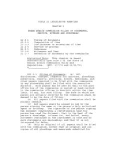 Chapters 1 through 6, Title 21, Administrative Rules.