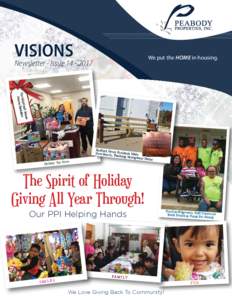 VISIONS  We put the HOME in housing. Newsletter - Issue