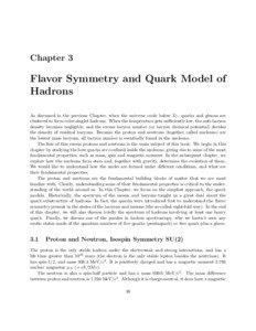 Chapter 3  Flavor Symmetry and Quark Model of