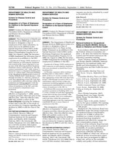 Occupational safety and health / Safety / Medicine / John Howard / Radiation dose reconstruction / Energy Employees Occupational Illness Compensation Program / United States Department of Health and Human Services / National Institute for Occupational Safety and Health / Centers for Disease Control and Prevention / Health