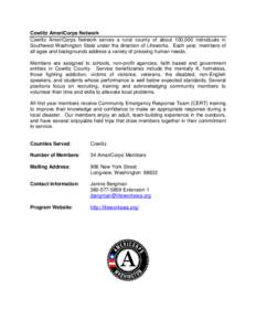 Cowlitz AmeriCorps Network