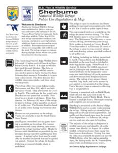 U.S. Fish & Wildlife Service  Sherburne National Wildlife Refuge Public Use Regulations & Map