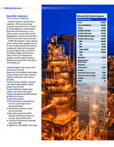 6 Refining Overview  Garyville, Louisiana Crude oil capacity: 522,000 bpcd Marathon Petroleum’s Garyville refinery,