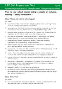 EENET Asia Newsletter 4: ILFE Self Assessment Tool