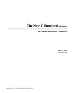 The New C Standard (Identifiers) An Economic and Cultural Commentary