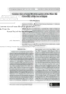 © Comparative Cytogenetics, Vol. 1, No. 1, PISSNPrint), ISSN 1993-078X (Online) Genome sizes of some Bivalvia species of the Peter the Great Bay of the Sea of Japan