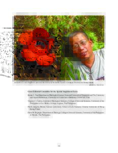 Leonardo Co with Rafflesia speciosa Barcelona & Fernando found in Antique Province on Panay Island. (photo by J. Barcelona) Guest Editorial Committee for the Special Supplement Issue: Benito C. Tan, Department of Biologi