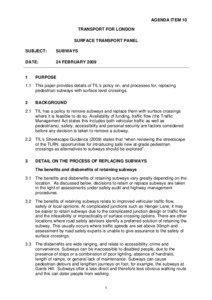 Board Report Template for TfL Meetings