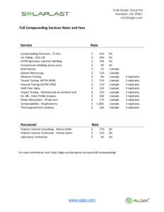 5168 Water Tower Rd Meridian, MSToll Compounding Services Rates and Fees